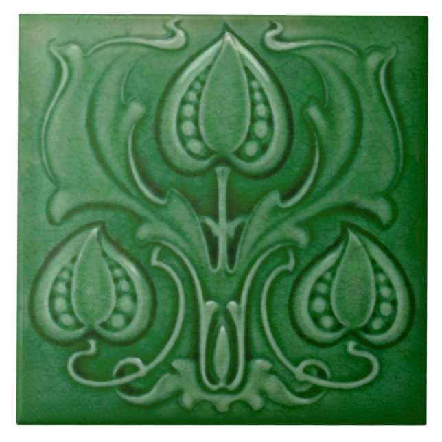 De Cerâmica Azulejo Majolica Repro Verde Nouveau (Frente)