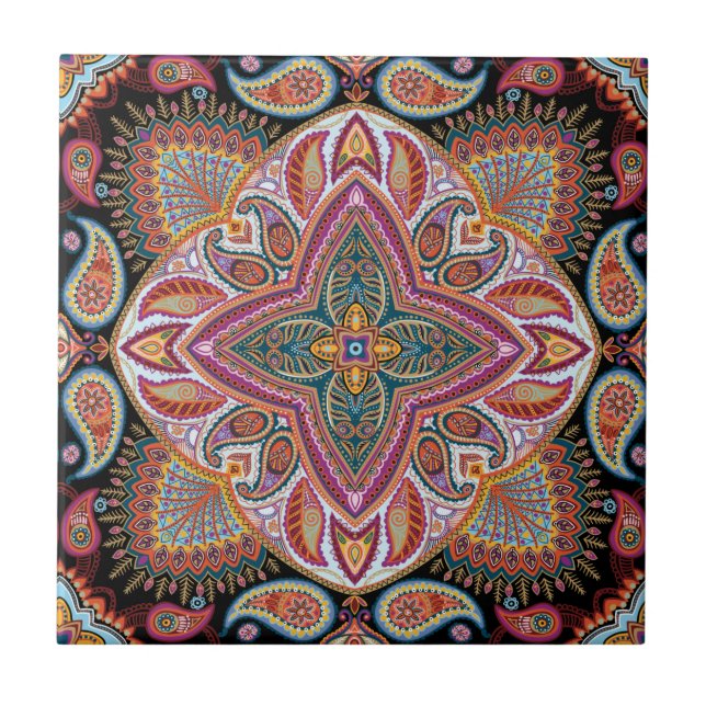 De Cerâmica Azulejo Mandala (Frente)