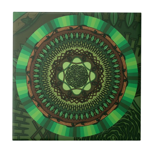 De Cerâmica Azulejo Mandala da Terra (Frente)