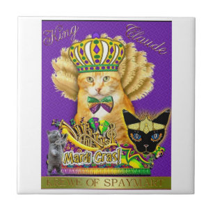 De Cerâmica Azulejo Mardi Gras Claude