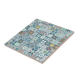 De Cerâmica azulejo marroquino e turquesa clara