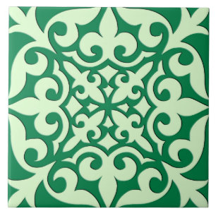 De Cerâmica Azulejo marroquino - esmeralda e luz - verde