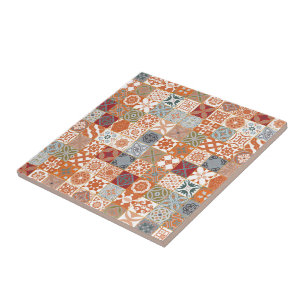 De Cerâmica azulejo marroquino laranja