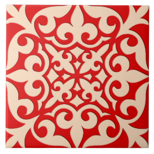 De Cerâmica Azulejo marroquino - laranja-coral e pêssego