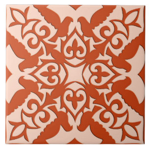De Cerâmica Azulejo marroquino - laranja-coral e pêssego
