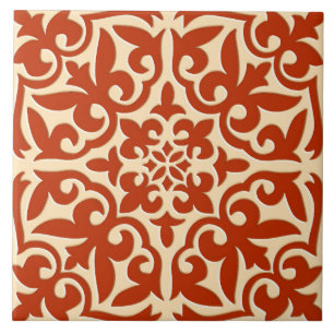 De Cerâmica Azulejo marroquino - laranja e pêssego corais
