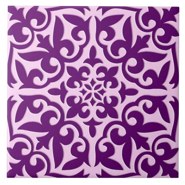 De Cerâmica Azulejo marroquino - roxo e orquídea (Frente)