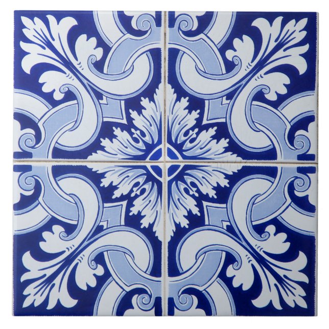 De Cerâmica Azulejo — Mediterrâneo Azul Branco (Frente)