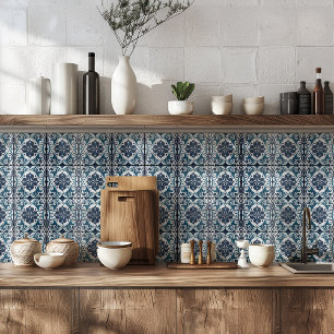 De Cerâmica Azulejo Mediterrâneo, Russo Branco Teal Azul