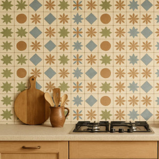 De Cerâmica Azulejo Mediterrâneo Terracotta Bloom