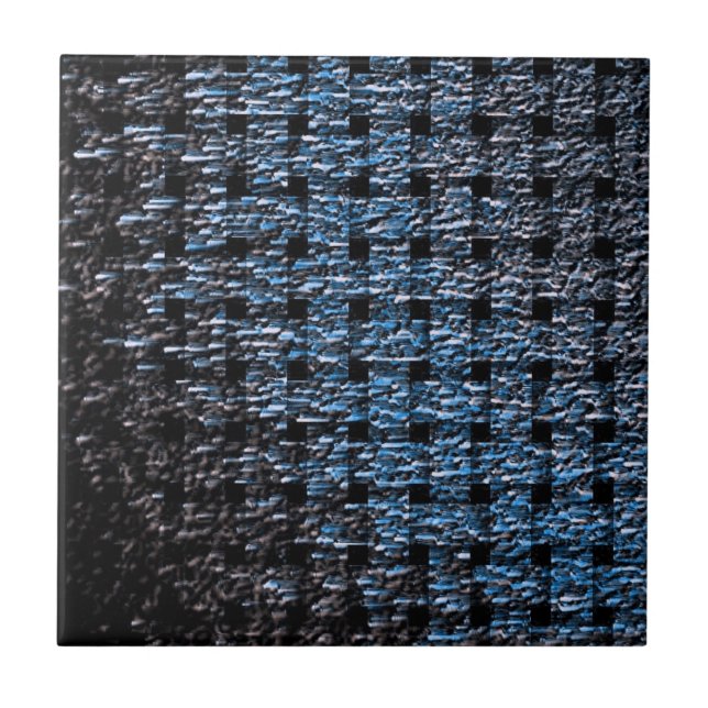 De Cerâmica Azulejo Metalic Bluewash Weave (Frente)