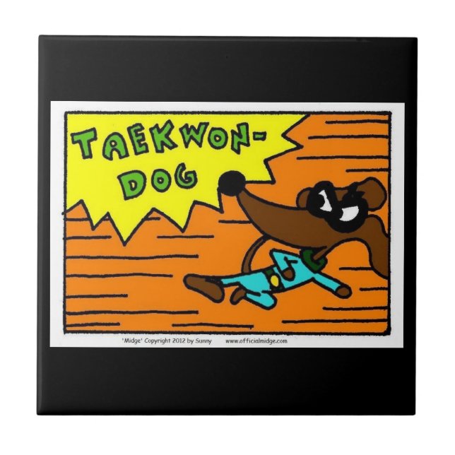 De Cerâmica Azulejo Midge TAEKWON-DOG (Frente)
