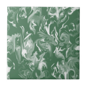 De Cerâmica Azulejo misturado verde escuro & branco da cor
