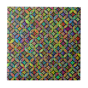 De Cerâmica Azulejo modelado floral prismático