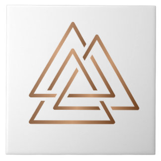 De Cerâmica Azulejo Moderno do Nó da Trindade - Bronze Minimal