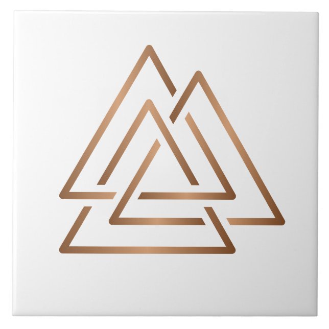 De Cerâmica Azulejo Moderno do Nó da Trindade - Bronze Minimal (Frente)