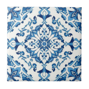 De Cerâmica Azulejo mosaico azul e branco vintage a granel