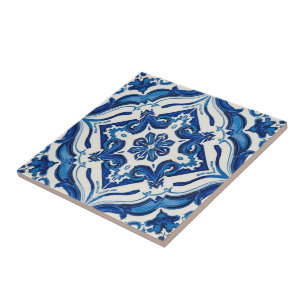 De Cerâmica Azulejo mosaico azul e branco vintage a granel