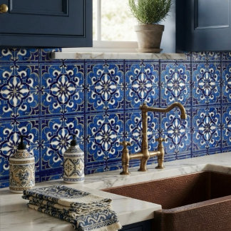 De Cerâmica Azulejo Mosaico Marroquino Azul