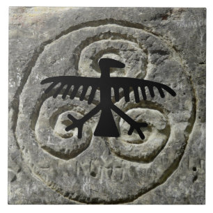 De Cerâmica Azulejo Nativo Americano Petroglicphs