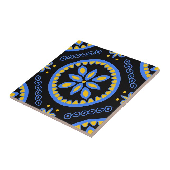De Cerâmica Azulejo Negro Talavera (Lateral)