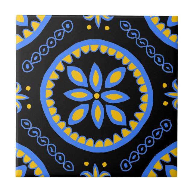 De Cerâmica Azulejo Negro Talavera (Frente)