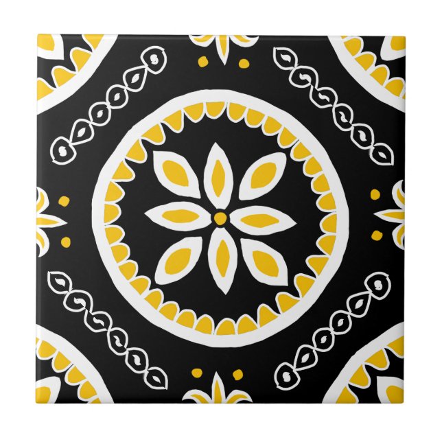 De Cerâmica Azulejo Negro Talavera (Frente)