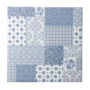 De Cerâmica Azulejo nostálgico dos retalhos do falso do azul