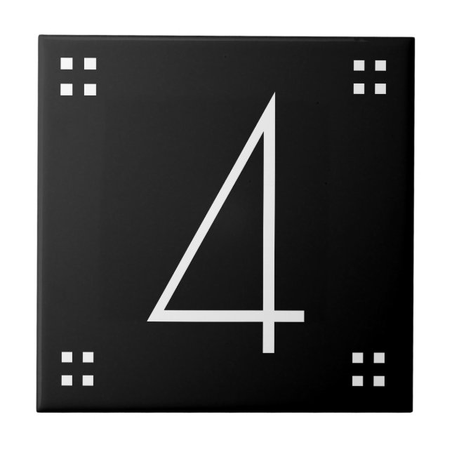 De Cerâmica Azulejo Número - Azulejo Cerâmico Art Deco (Frente)