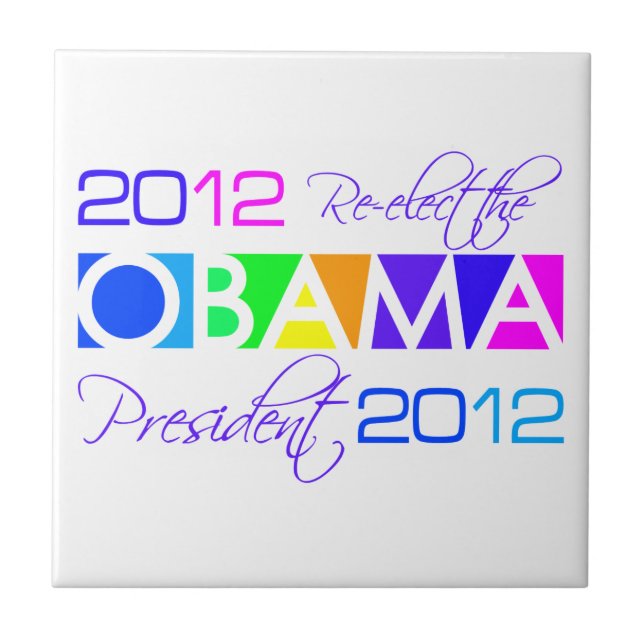 DE CERÂMICA  AZULEJO OBAMA 2012 (Frente)