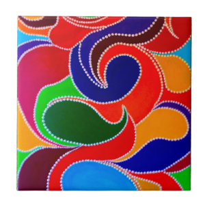 De Cerâmica Azulejo original do Rainbow Dreamtime australiano