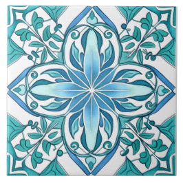 De Cerâmica Azulejo ornamentado Azul Azul Verde Mediterrâneo