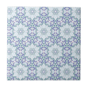 De Cerâmica Azulejo ornamentado ou trivet do teste padrão