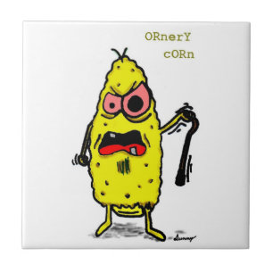 De Cerâmica Azulejo Ornery do milho