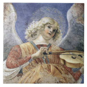 De Cerâmica Azulejo ou Trivet da arte do anjo do renascimento