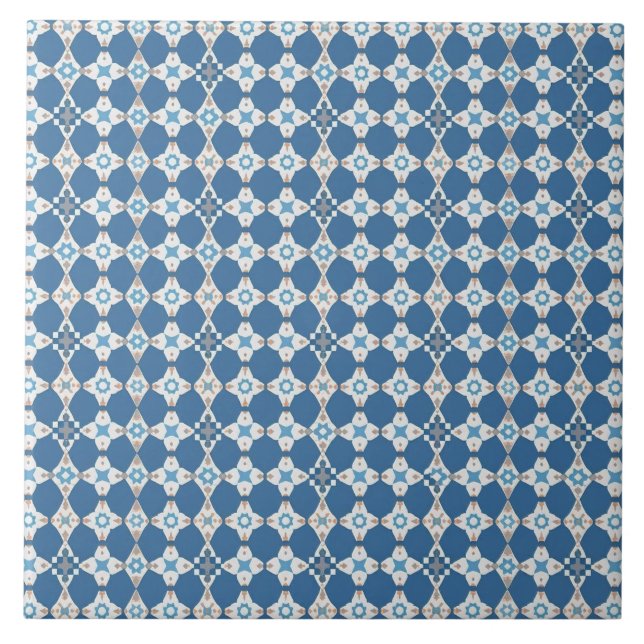 De Cerâmica Azulejo - Padrão Branco e Azulejo (Frente)