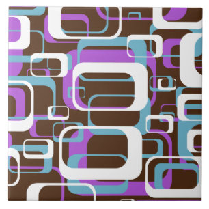 De Cerâmica Azulejo Padrão Castanho Roxo 60s