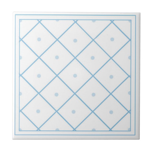 De Cerâmica Azulejo padrão marroquino azul e branco (Frente)