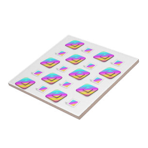 De Cerâmica Azulejo Pastel Quadrados