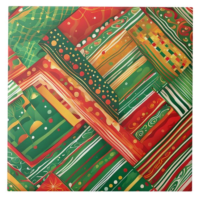 De Cerâmica azulejo patchwork fiesta (Frente)