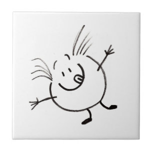 De Cerâmica Azulejo pateta da cara do Doodle