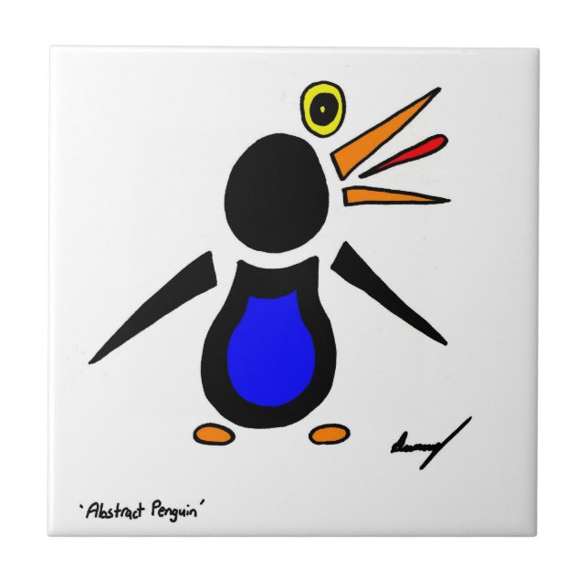 De Cerâmica Azulejo Penguin abstrato (Frente)