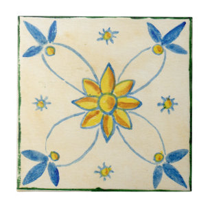 De Cerâmica Azulejo pequeno cerâmico estilo siciliano “Rosa”