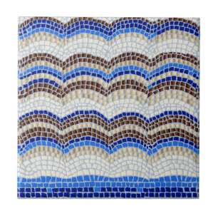 De Cerâmica Azulejo pequeno do mosaico azul