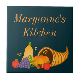 De Cerâmica Azulejo Personalizado da Autumn Cornucopia