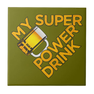 De Cerâmica Azulejo personalizado Power Drink