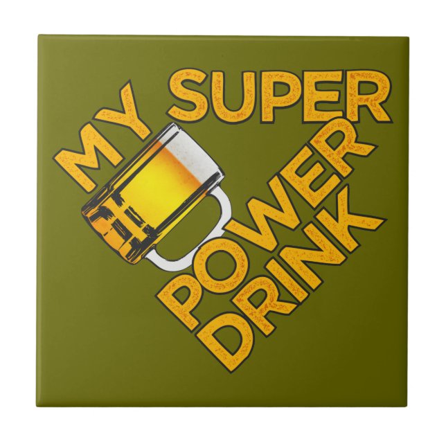 De Cerâmica Azulejo personalizado Power Drink (Frente)