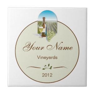 De Cerâmica Azulejo personalizado Trivet do vinho