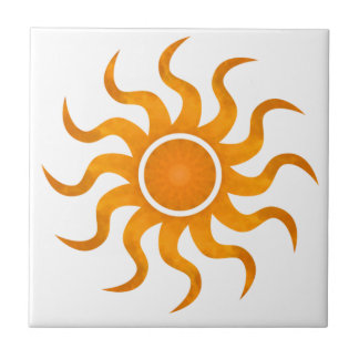 De Cerâmica Azulejo personalizável brilhante Sun - Pequeno