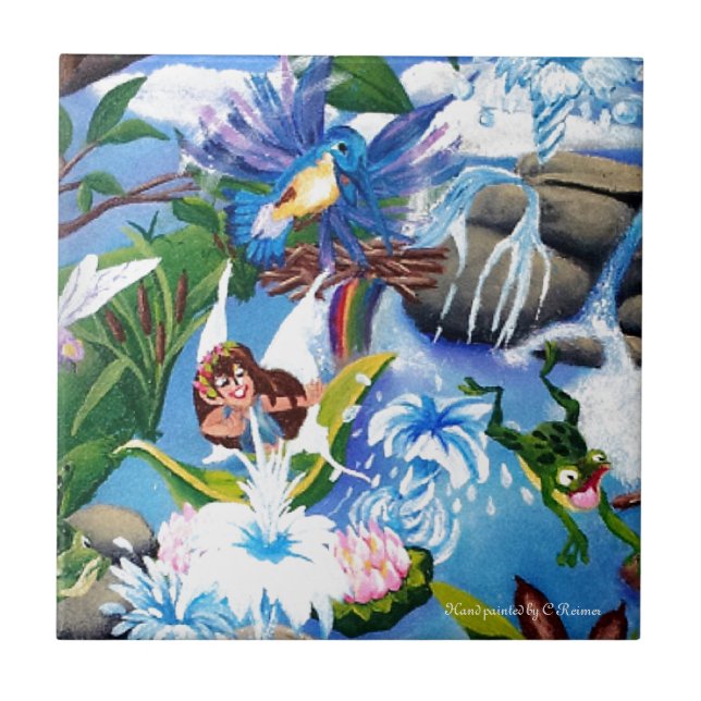 De Cerâmica Azulejo pintado mão (Frente)